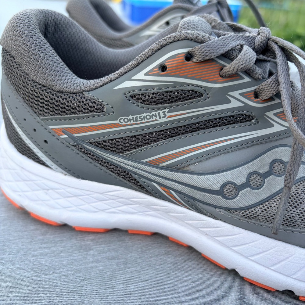 Saucony Cohesion 13 Womens Running Shoes Grey Orange S10559-5 Size 9.5 - Picture 3 of 10